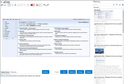 uCoz - Flamory bookmarks and screenshots