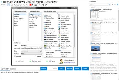 Ultimate Windows Context Menu Customizer - Flamory bookmarks and screenshots