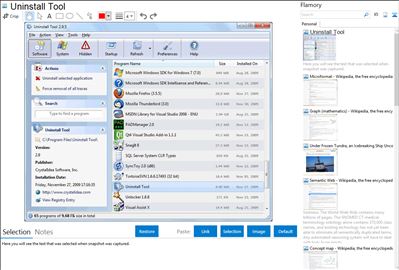 Uninstall Tool - Flamory bookmarks and screenshots