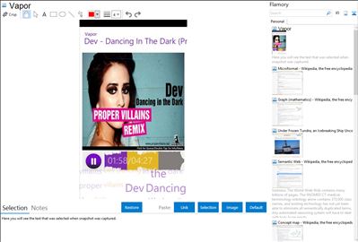 Vapor - Flamory bookmarks and screenshots
