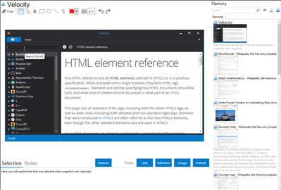 Velocity - Flamory bookmarks and screenshots