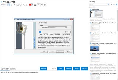 VeraCrypt - Flamory bookmarks and screenshots