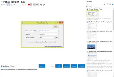 Virtual Router Plus - Flamory bookmarks and screenshots