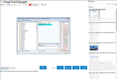 Visual DuxDebugger - Flamory bookmarks and screenshots