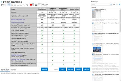 Primo Ramdisk - Flamory bookmarks and screenshots