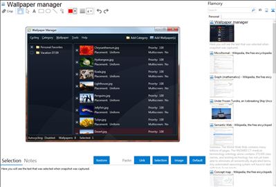 Wallpaper manager - Flamory bookmarks and screenshots