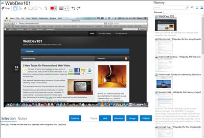 WebDev101 - Flamory bookmarks and screenshots