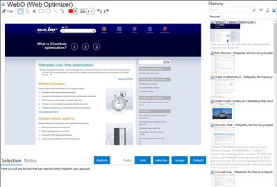 WebO (Web Optimizer) - Flamory bookmarks and screenshots