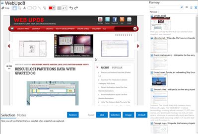 WebUpd8 - Flamory bookmarks and screenshots