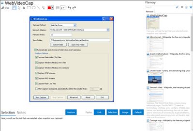 WebVideoCap - Flamory bookmarks and screenshots