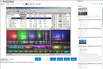 WinDirStat - Flamory bookmarks and screenshots