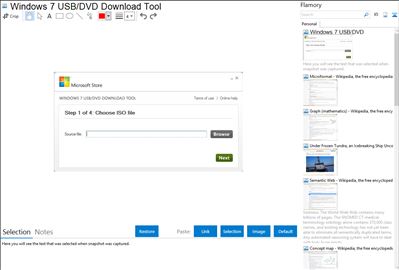 Windows 7 USB/DVD Download Tool - Flamory bookmarks and screenshots