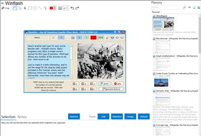 Winflash - Flamory bookmarks and screenshots