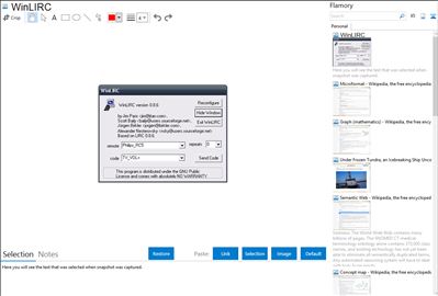 WinLIRC - Flamory bookmarks and screenshots