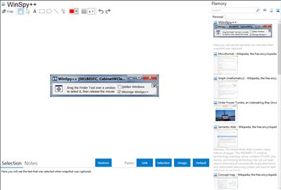 WinSpy++ - Flamory bookmarks and screenshots