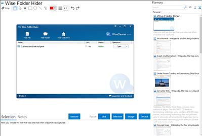 Wise Folder Hider - Flamory bookmarks and screenshots