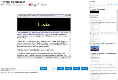 WordFlashReader - Flamory bookmarks and screenshots
