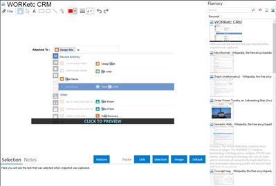 WORKetc CRM - Flamory bookmarks and screenshots