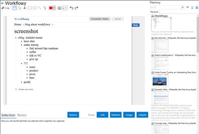 Workflowy - Flamory bookmarks and screenshots
