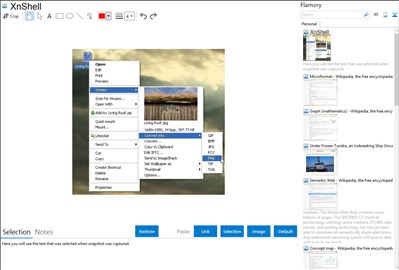 XnShell - Flamory bookmarks and screenshots