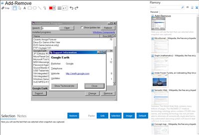 Add-Remove - Flamory bookmarks and screenshots