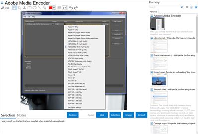 Adobe Media Encoder - Flamory bookmarks and screenshots