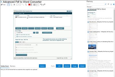 Advanced Pdf to Word Converter - Flamory bookmarks and screenshots