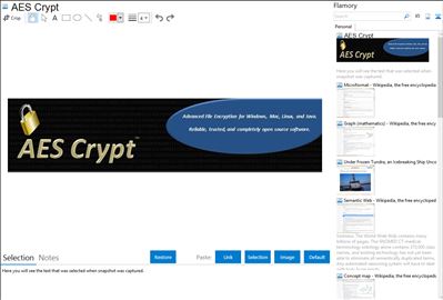 AES Crypt - Flamory bookmarks and screenshots