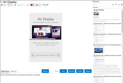 Air Display - Flamory bookmarks and screenshots