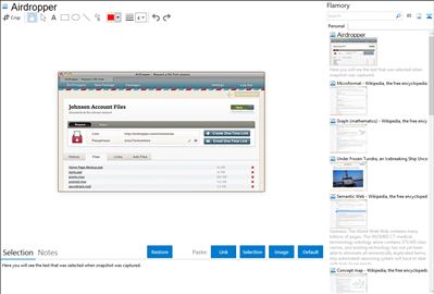 Airdropper - Flamory bookmarks and screenshots