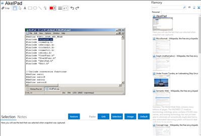 AkelPad - Flamory bookmarks and screenshots