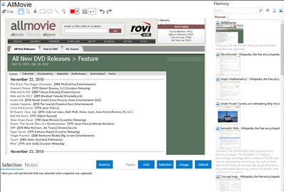 AllMovie - Flamory bookmarks and screenshots