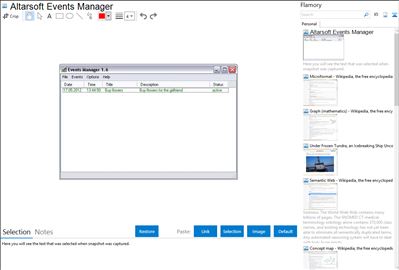 Altarsoft Events Manager - Flamory bookmarks and screenshots