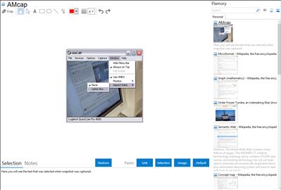 AMcap - Flamory bookmarks and screenshots