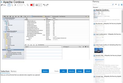 Apache Cordova - Flamory bookmarks and screenshots