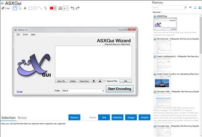 ASXGui - Flamory bookmarks and screenshots