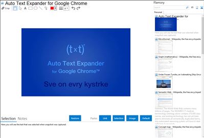 Auto Text Expander for Google Chrome - Flamory bookmarks and screenshots