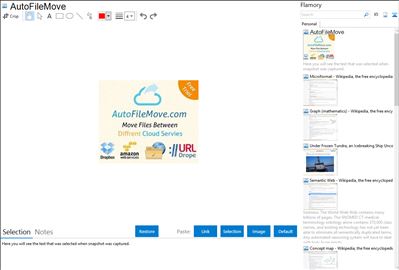 AutoFileMove - Flamory bookmarks and screenshots