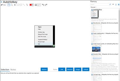 AutoHotkey - Flamory bookmarks and screenshots