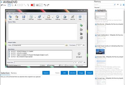 AVStoDVD - Flamory bookmarks and screenshots