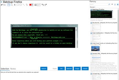 Batckup Firefox - Flamory bookmarks and screenshots