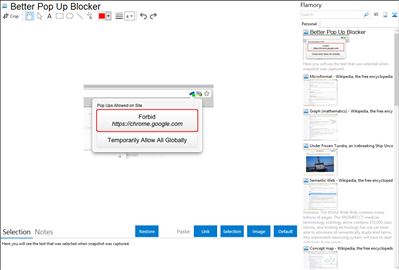 Better Pop Up Blocker - Flamory bookmarks and screenshots