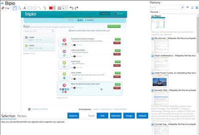 Bipio - Flamory bookmarks and screenshots