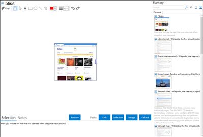 bliss - Flamory bookmarks and screenshots