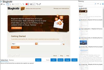Blogtrottr - Flamory bookmarks and screenshots