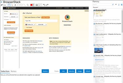 BrowserStack - Flamory bookmarks and screenshots