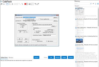 CabPack - Flamory bookmarks and screenshots