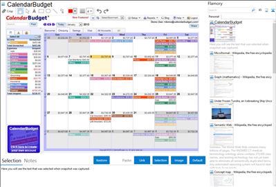 CalendarBudget - Flamory bookmarks and screenshots