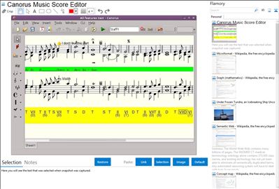 Canorus Music Score Editor - Flamory bookmarks and screenshots