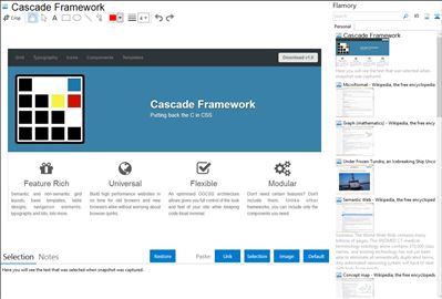 Cascade Framework - Flamory bookmarks and screenshots